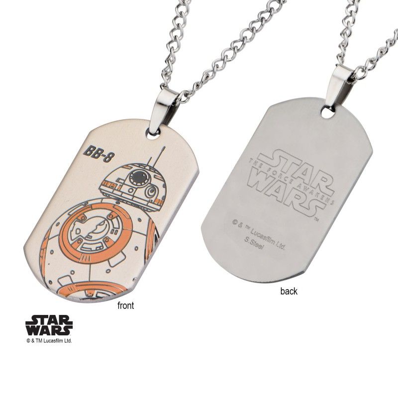 BB-8 Droid Star Wars Dog Tag Necklace - Stainless Steel